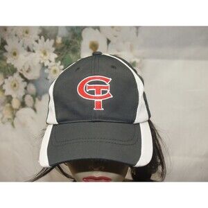 Letter CT Black & White Strap-Back Hat Unisex Adult Baseball Cap Nylon Sport Tec